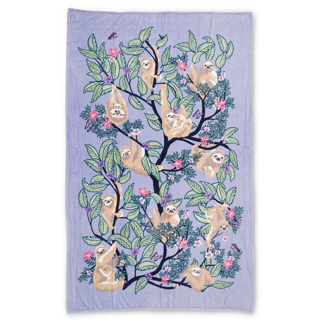 Throw Blanket-Hanging Around Purple-Image 2-Vera Bradley
