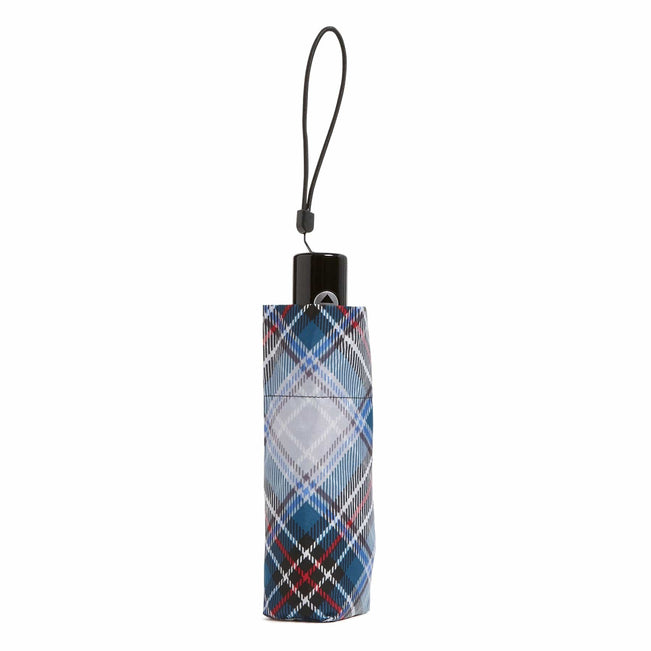 Automatic Mini Umbrella-Snowy Plaid-Image 1-Vera Bradley