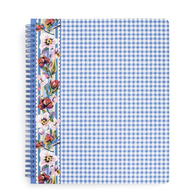 Notebook with Pocket-Gingham Blue-Image 1-Vera Bradley