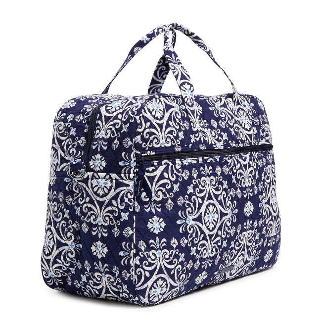 Grand Traveler Bag-Steel Blue Medallion-Image 2-Vera Bradley