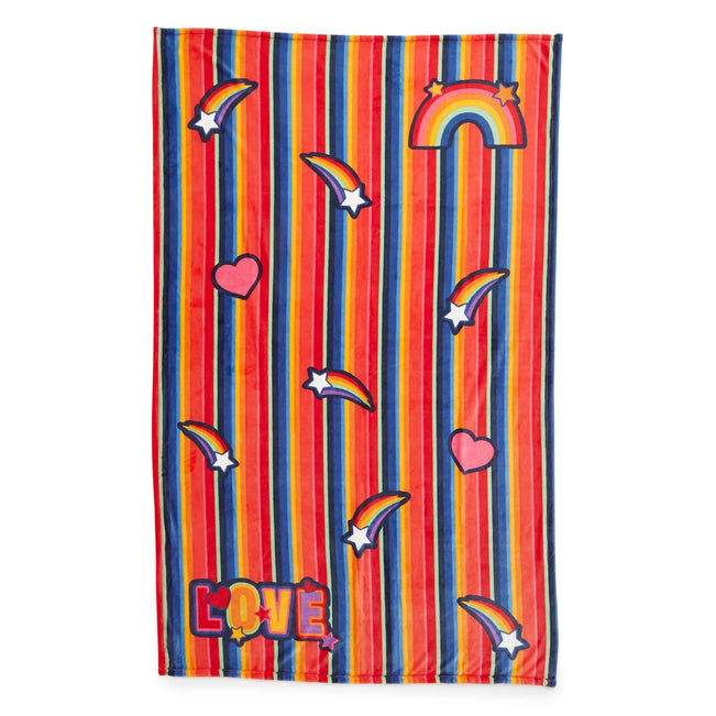 Plush Throw Blanket-Pride Love Stripe-Image 3-Vera Bradley