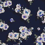 Plush Throw Blanket-Blooms and Branches Navy-Image 4-Vera Bradley