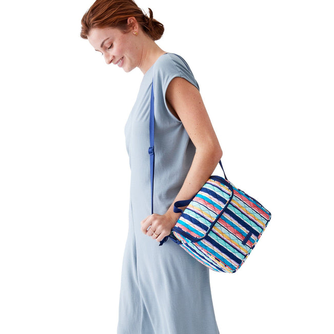 Outlet Lunch Crossbody Bag-Cabana Stripe-Image 2-Vera Bradley