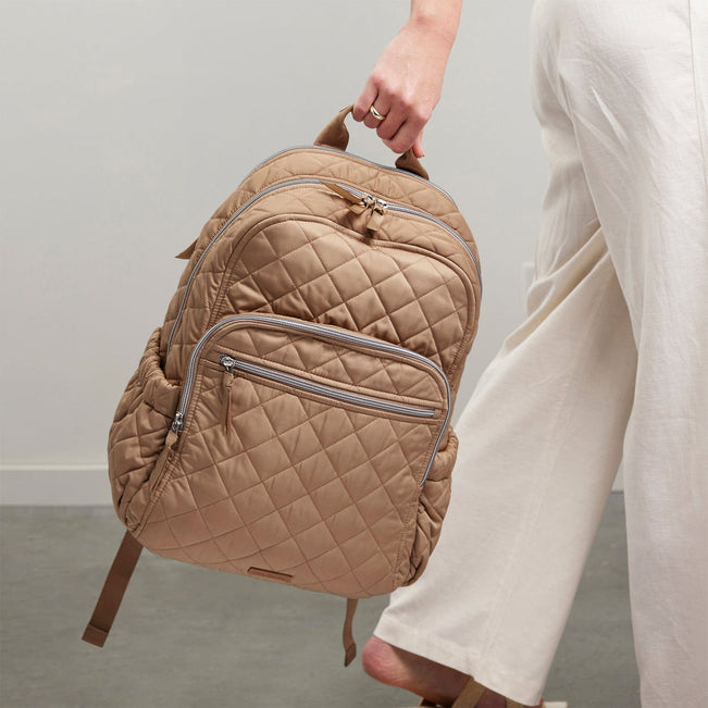 Campus Backpack-Meadowlark Tan-Image 3-Vera Bradley