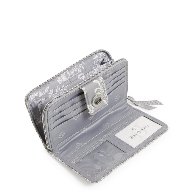 RFID Turnlock Wallet-Cloud Gray Paisley-Image 3-Vera Bradley