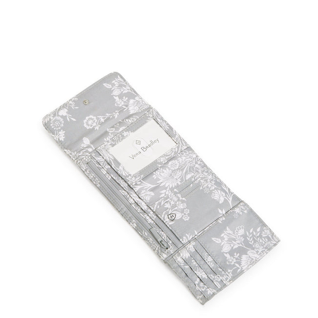 RFID Riley Compact Wallet-Cloud Gray Paisley-Image 3-Vera Bradley