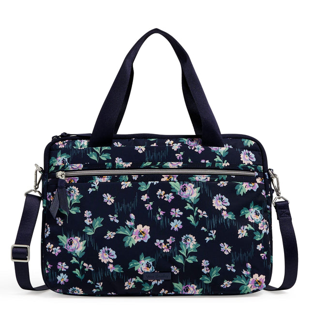Slim Laptop Case-Navy Garden-Image 1-Vera Bradley