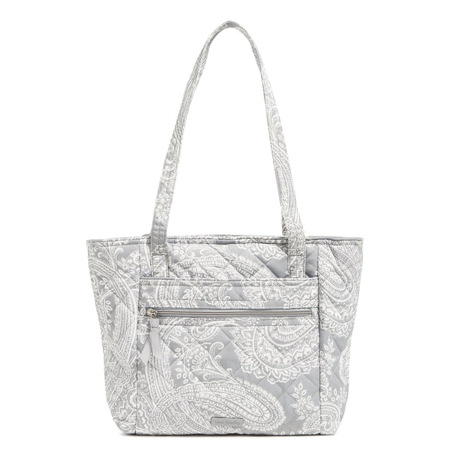 Small Vera Tote Bag-Cloud Gray Paisley-Image 1-Vera Bradley