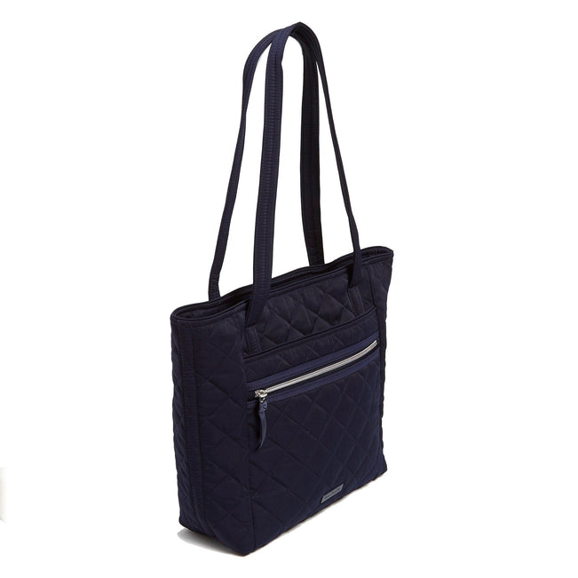 Small Vera Tote Bag-Classic Navy-Image 2-Vera Bradley