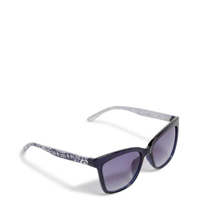 Outlet Dora Sunglasses-Steel Blue Medallion-Image 2-Vera Bradley