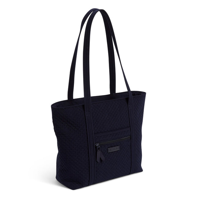 Small Vera Tote Bag-Classic Navy-Image 2-Vera Bradley