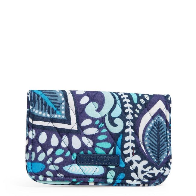 Outlet RFID Small Bifold Wallet-Blue Island Medallion-Image 1-Vera Bradley