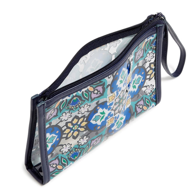 Factory Style Clear Beach Wristlet-Lisbon Medallion Cool-Image 2-Vera Bradley