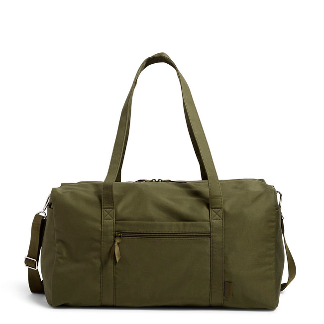 Large Travel Duffel Bag-Recycled Cotton Climbing Ivy Green-Image 1-Vera Bradley