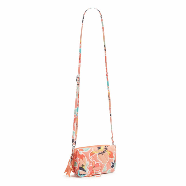 RFID 3-in-1 Crossbody Bag-Rain Forest Lily Coral-Image 1-Vera Bradley