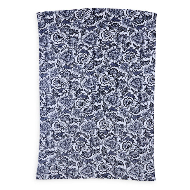 Plush Throw Blanket King-Java Navy & White-Image 3-Vera Bradley
