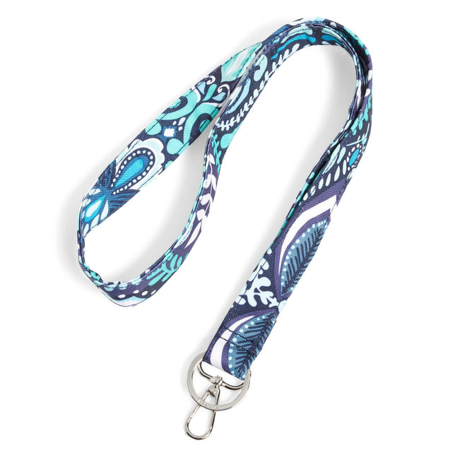 Lighten Up Wide Lanyard-Blue Island Medallion-Image 1-Vera Bradley