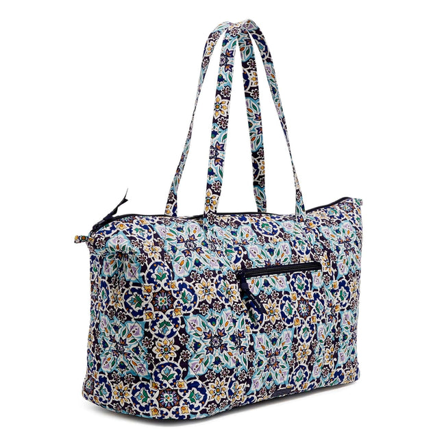 Factory Style Deluxe Travel Tote Bag-Lisbon Medallion Cool-Image 2-Vera Bradley