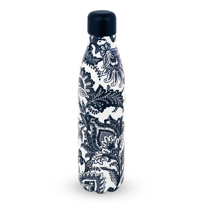Stainless Steel Water Bottle-Java Navy & White-Image 2-Vera Bradley