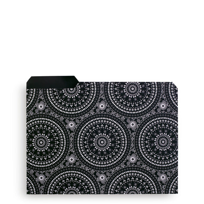 File Folders-Black Bandana Medallion-Image 1-Vera Bradley