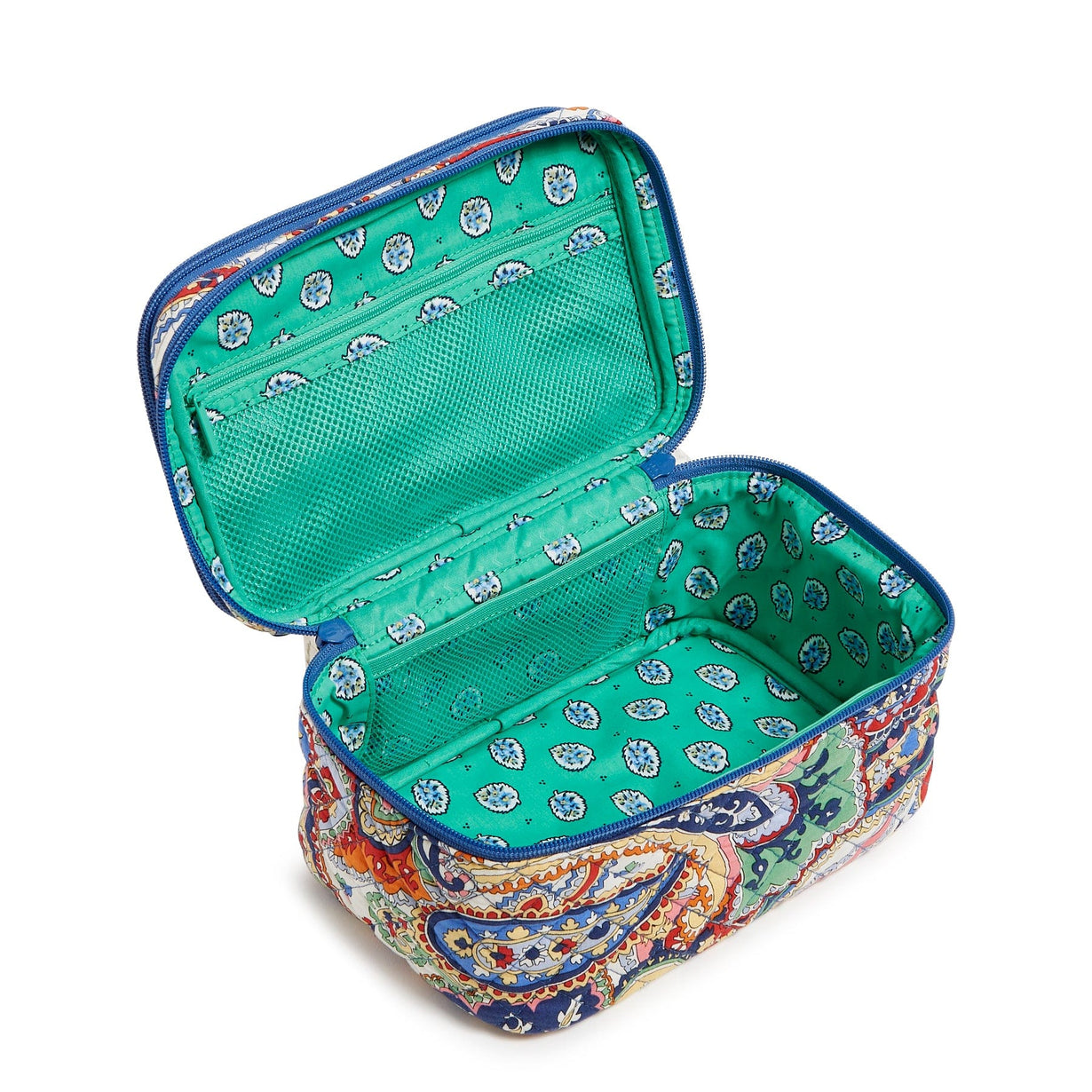 Vera Bradley Large Cosmetic Case in popular store Java Blue print