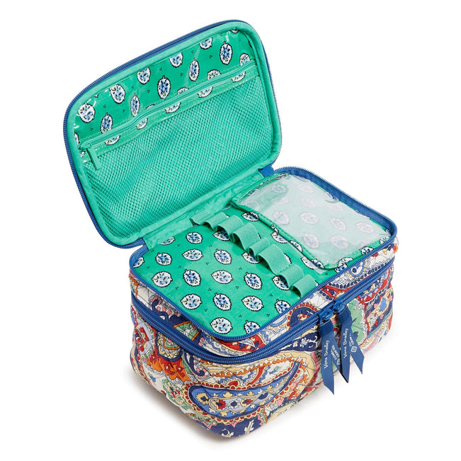 NWT Vera Bradley Cotton Brush Up Cosmetic 2024 Makeup Organize Carrier Case Bag