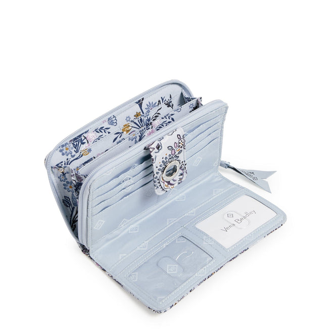 RFID Turnlock Wallet-Soft Sky Paisley-Image 3-Vera Bradley