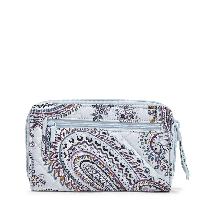 RFID Turnlock Wallet-Soft Sky Paisley-Image 2-Vera Bradley