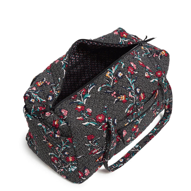 Large Travel Duffel Bag-Perennials Noir Dot-Image 3-Vera Bradley