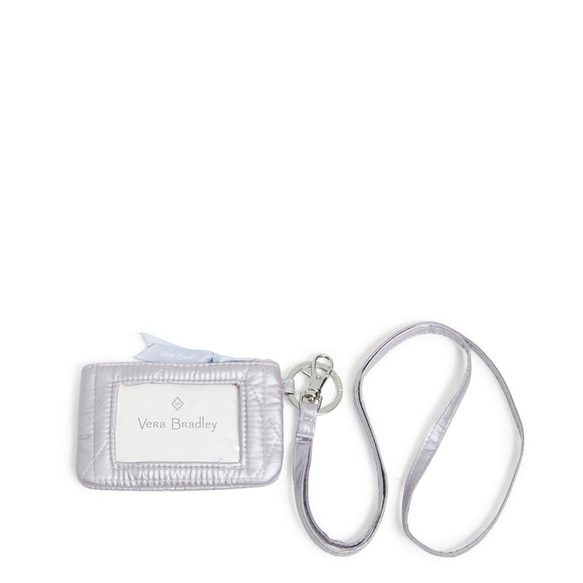 Outlet Ultralight Zip ID & Lanyard-Lavender Pearl-Image 1-Vera Bradley