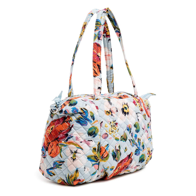 Pleated Multi-Strap Satchel-Sea Air Floral-Image 4-Vera Bradley