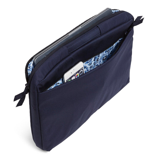 Laptop Organizer-Recycled Cotton Classic Navy-Image 2-Vera Bradley