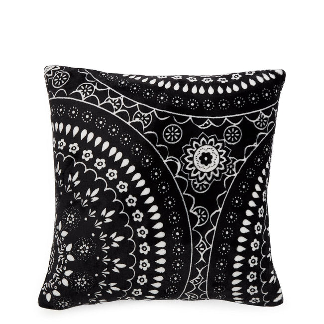Decorative Throw Pillow-Black Bandana Medallion-Image 3-Vera Bradley
