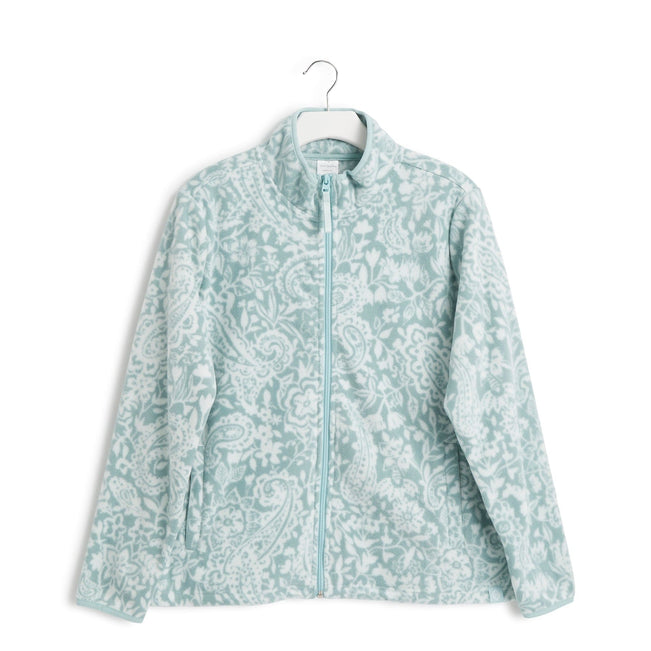 Fleece Jacket-Eden Paisley Mint-Image 1-Vera Bradley