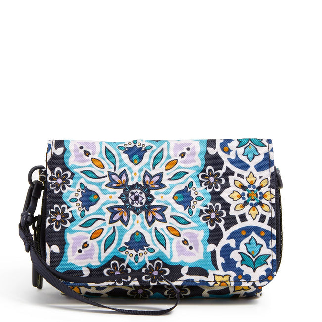 Factory Style Lighten Up RFID 3-in-1 Crossbody-Lisbon Medallion Cool-Image 1-Vera Bradley