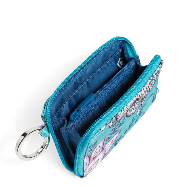Factory Style LU RFID Petite Zip-Around Wallet-Peacock Garden-Image 2-Vera Bradley
