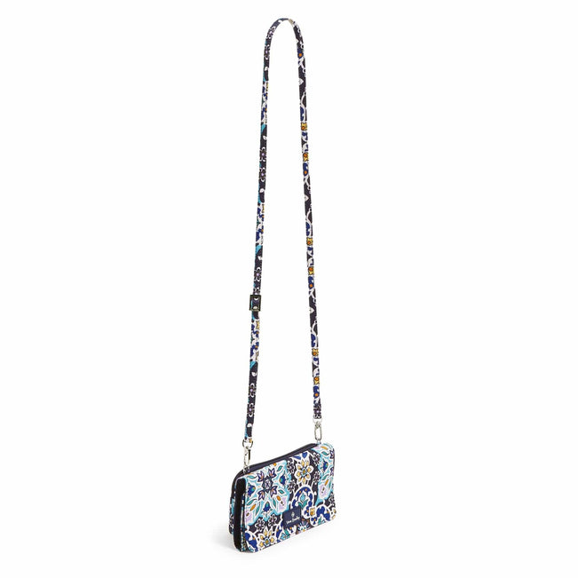 Lighten Up RFID Wallet Crossbody-Lisbon Medallion Cool-Image 2-Vera Bradley
