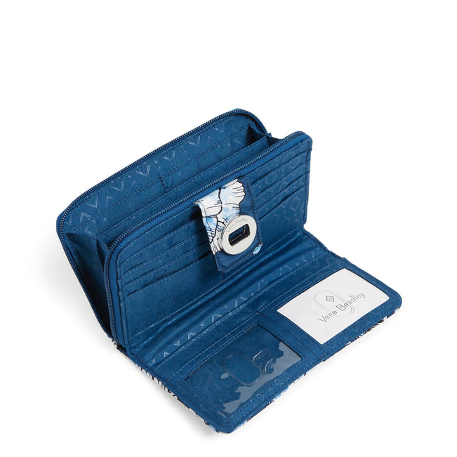 Outlet Ultralight RFID Turnlock Wallet-Dive Floral Medallion-Image 2-Vera Bradley