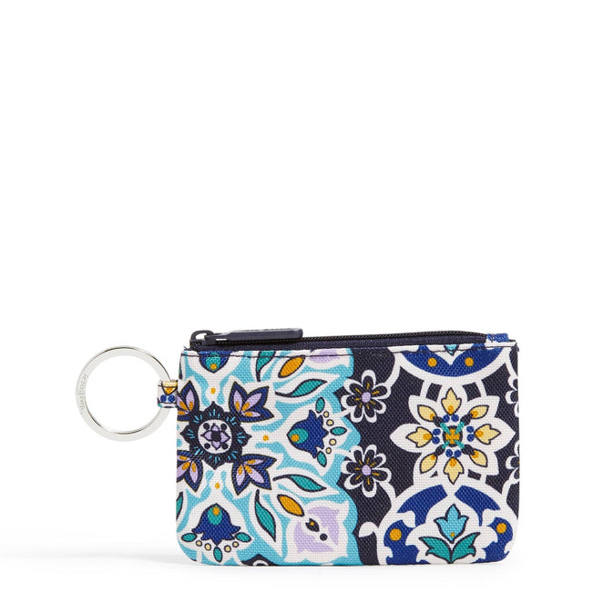 Factory Style Lighten Up Zip ID Case-Lisbon Medallion Cool-Image 1-Vera Bradley