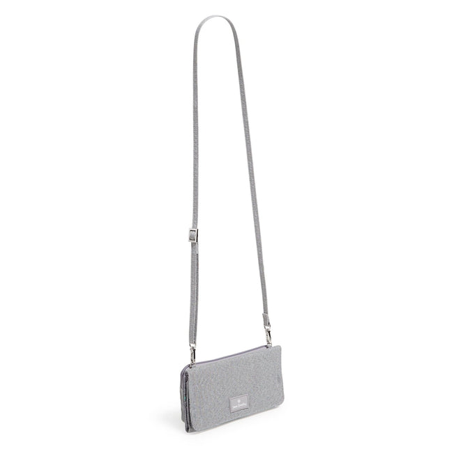 Lighten Up RFID Wallet Crossbody-Medium Heather Gray-Image 2-Vera Bradley