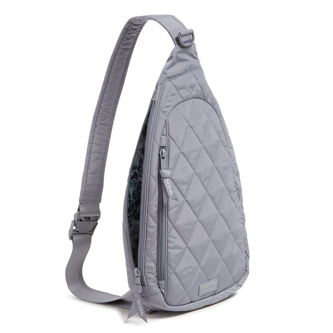 Outlet Ultralight Essential Sling Backpack-Frost Gray-Image 2-Vera Bradley