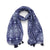 Factory Style Soft Fringe Scarf-Steel Blue Medallion-Image 1-Vera Bradley
