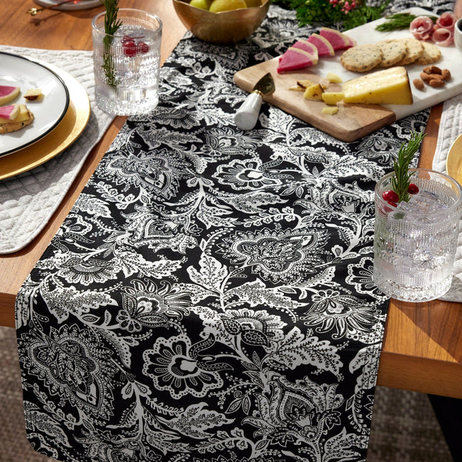 Table Runner-Java Black-Image 1-Vera Bradley