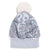 Quilted Pom Beanie-Soft Sky Paisley-Image 2-Vera Bradley