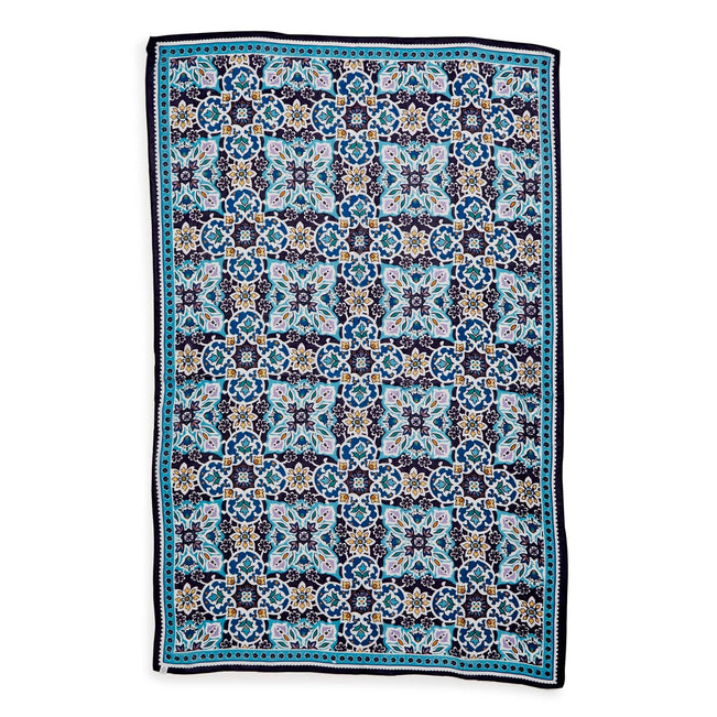 Oversized Travel Scarf-Lisbon Medallion Cool-Image 2-Vera Bradley