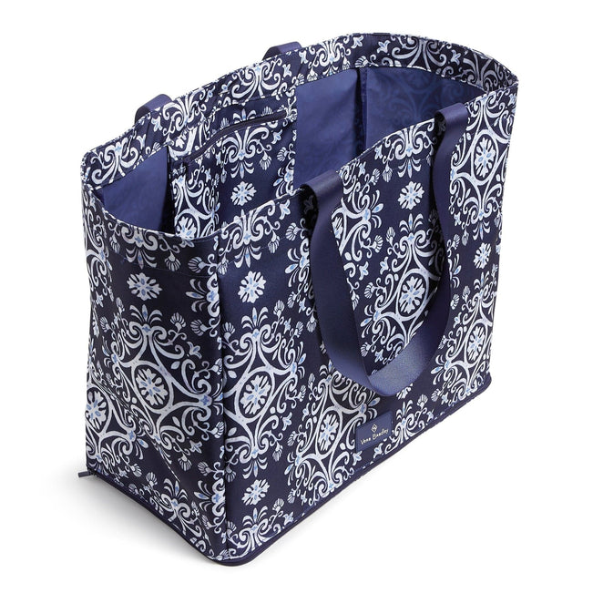 Lighten Up Deluxe Large Family Tote-Steel Blue Medallion-Image 3-Vera Bradley