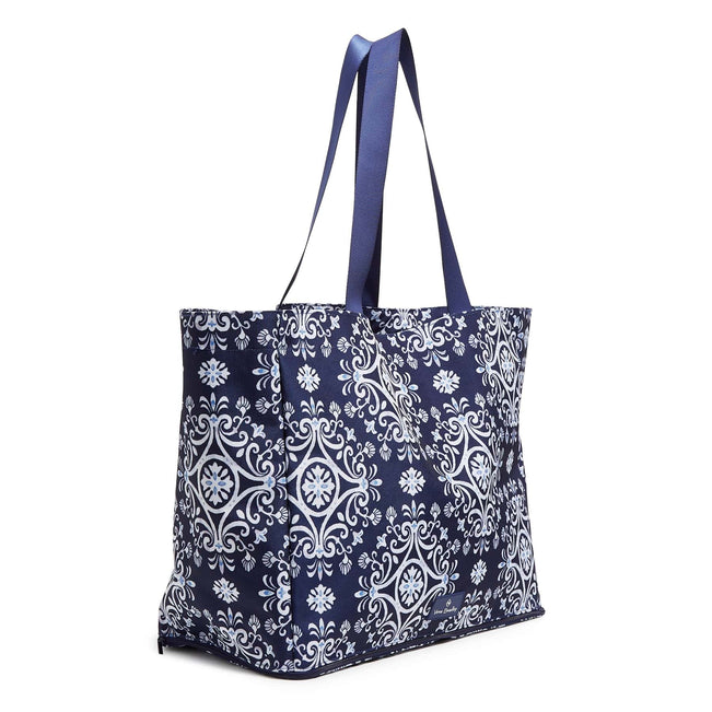 Lighten Up Deluxe Large Family Tote-Steel Blue Medallion-Image 2-Vera Bradley