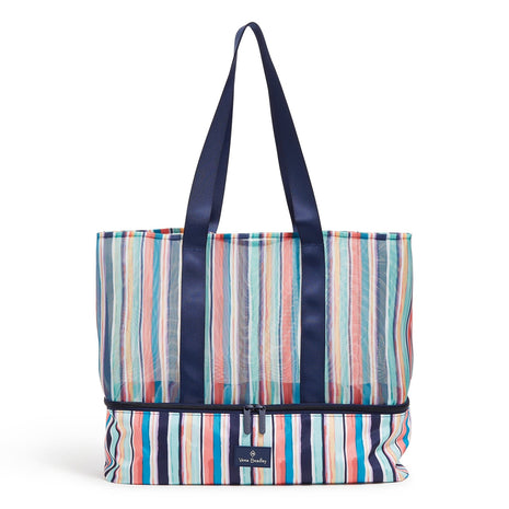 Mesh Dual Compartment Tote Bag