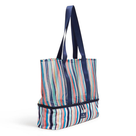 Mesh Dual Compartment Tote Bag