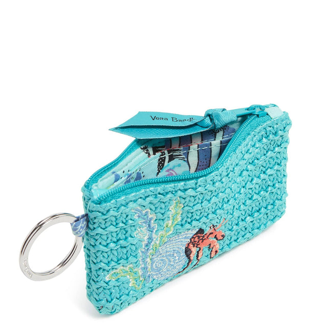 Straw Zip ID Case-Antilles Treasure-Image 2-Vera Bradley